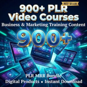 Over 900 Business Video Courses Bundle | Online Training Library with PLR, MRR, and Resell Rights