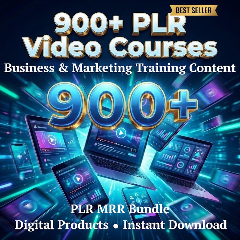 Over 900 Business Video Courses Bundle | Online Training Library with PLR, MRR, and Resell Rights