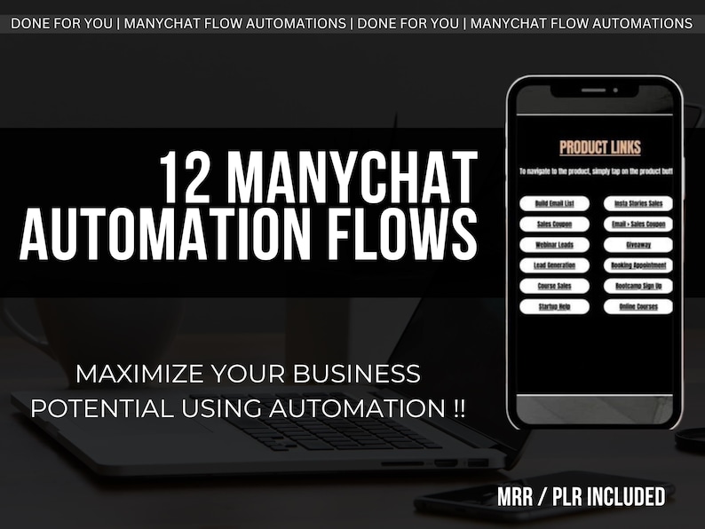 ManyChat Automation Flows featuring Private Label Rights (PLR) and Master Resell Rights (MRR)