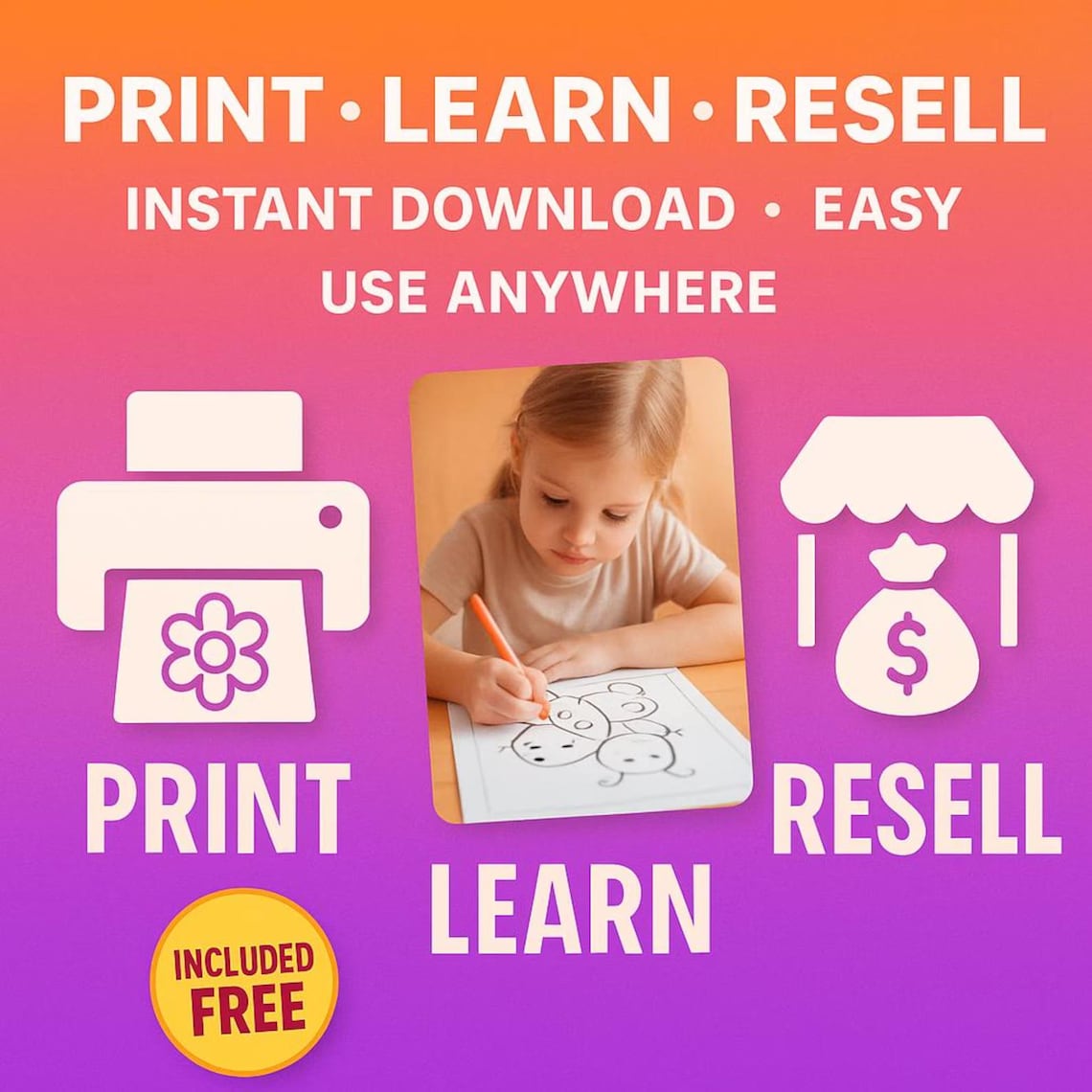 Over 10,000 Kids’ Coloring Pages Bundle | Printable Sheets with PLR & MRR Rights Included + Bonus Content - Image 3