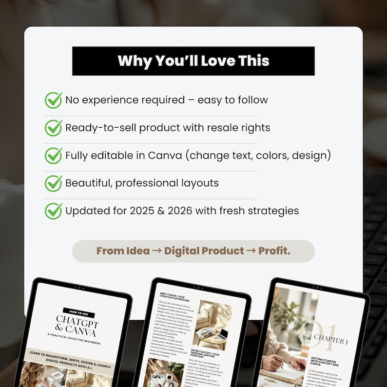 ChatGPT & Canva Guide: Digital Product Creation Ebook (PLR/MRR Template, 87 Pages + Extras) - Image 5