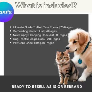 Pet Care Planner Bundle | PLR & MRR Digital Download